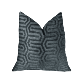 Plutus Lombard Street Gray Handmade Luxury Pillow (Color: Gray, size: Double Sided 18" x 18")