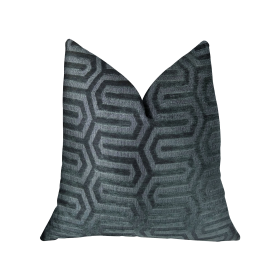 Plutus Lombard Street Gray Handmade Luxury Pillow (Color: Gray, size: Double sided  20" x 36" King)