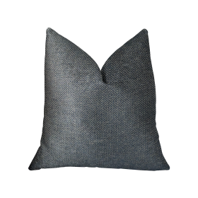 Plutus Montesano Blue Handmade Luxury Pillow (Color: Blue, size: Double Sided 18" x 18")