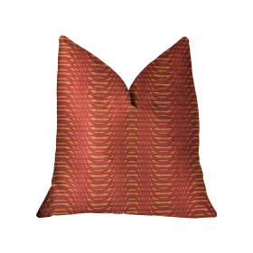 Plutus New Earth Ripple Red Luxury Throw Pillow (Color: Red, size: Double sided  24" x 24")