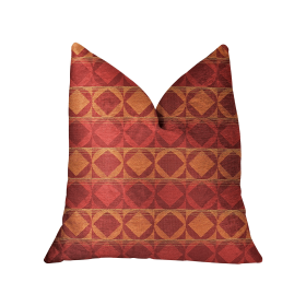 Plutus Celestial Red and Orange Luxury Throw Pillow (Color: Red and Orange, size: Double sided  24" x 24")