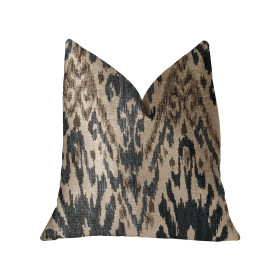 Plutus Kaveh Green, Beige and Brown Luxury Throw Pillow (Color: Green, Beige and Brown, size: Double sided  20" x 20")