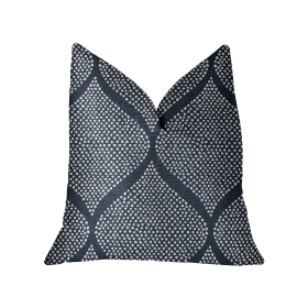 Plutus Pitaya Blue and White Luxury Throw Pillow (Color: Blue and White, size: Double sided  20" x 20")