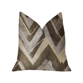 Plutus Badger Cove Brown Luxury Throw Pillow (Color: Brown, size: Double sided  20" x 20")