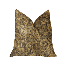 Plutus Cypress Field Brown Luxury Throw Pillow (Color: Brown, size: Double sided  18" x 18")