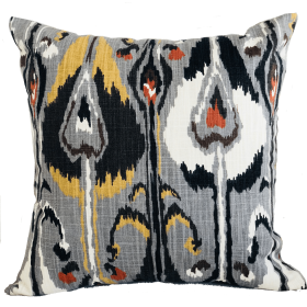 Plutus Tigerlily Gray Luxury Throw Pillow (Color: Gray, size: Double sided  20" x 20")