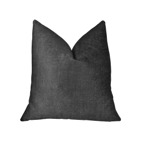 Plutus Luna Black Luxury Throw Pillow (Color: Black, size: Double sided  20" x 26" Standard)