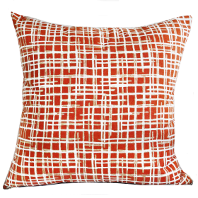 Plutus Spiced Fields  Orange and Beige Luxury Throw Pillow (Color: Orange and Beige, size: Double sided  20" x 20")