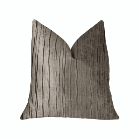 Plutus Solitude Gray Luxury Throw Pillow (Color: Gray, size: Double sided  16" x 16")