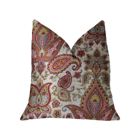 Plutus Tulip Safari  Luxury Throw Pillow (Color: Multicolor, size: Double sided  12" x 20")