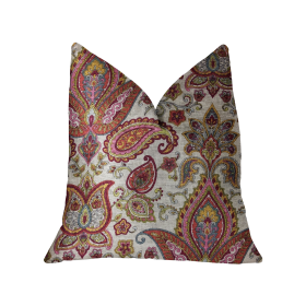 Plutus Tulip Safari  Luxury Throw Pillow (Color: Multicolor, size: Double sided  16" x 16")