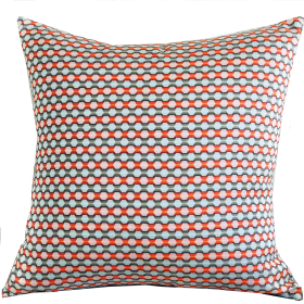 Plutus Sunny Cave Orange and Beige Luxury Throw Pillow (Color: Orange and Beige, size: Double sided  22" x 22")