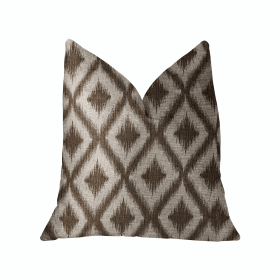 Plutus Casa Nova Brown Luxury Throw Pillow (Color: Brown, size: Double sided  20" x 20")