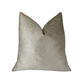 Plutus Gold Divinity Gold and Beige Luxury Throw Pillow (Color: Gold and Beige, size: Double sided  16" x 16")