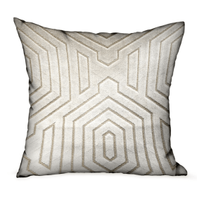 Plutus Pearly Velvet Gray Geometric Luxury Throw Pillow (Color: Gray, size: Double sided  12" x 20")