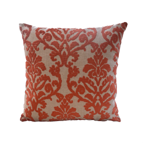 Plutus Fire Ridge Orange Floral Luxury Throw Pillow (Color: Orange, size: Double sided  26" x 26")