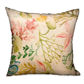 Plutus Underthesea Multi Floral Luxury Throw Pillow (Color: Multi, size: Double sided  26" x 26")