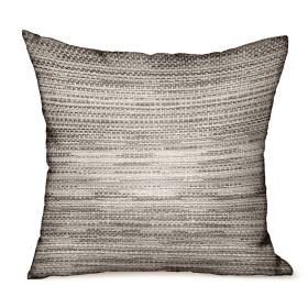 Plutus Silver Lake Weave Silver Solid Luxury Outdoor/Indoor Throw Pillow (Color: Silver, size: Double sided  12" x 20")