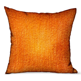 Plutus Bittersweet Ember Orange Solid Luxury Outdoor/Indoor Throw Pillow (Color: Orange, size: Double sided  12" x 20")