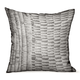 Plutus Epoxi River Gray Dobby Luxury Outdoor/Indoor Throw Pillow (Color: Gray, size: Double sided  18" x 18")