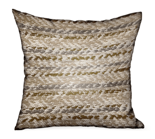 Plutus Antique Zane Brown Dobby Luxury Outdoor/Indoor Throw Pillow (Color: Brown, size: Double sided  20" x 20")