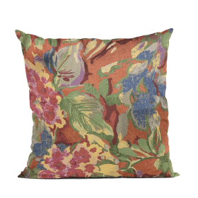 Plutus Multi-Color Garden Floral Luxury Throw Pillow (Color: Multi-Color, size: Double sided  22" x 22")