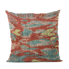 Plutus Multi-Color Velvet iKat Luxury Throw Pillow (Color: Multi-Color, size: Double sided  18" x 18")