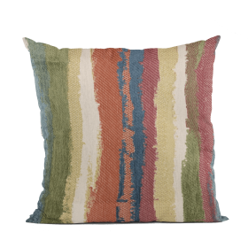 Plutus Multi-Color Cuba Stripe Luxury Throw Pillow (Color: Multi-Color, size: Double sided  20" x 36" King)