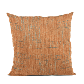 Plutus Orange Lux Geometric Luxury Throw Pillow (Color: Orange, size: Double sided  20" x 20")