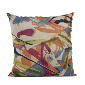 Plutus Multi-Color Graphic Print Luxury Throw Pillow (Color: Multi-Color, size: Double sided  22" x 22")