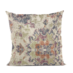 Plutus Multi-Color Mayan Damask Luxury Throw Pillow (Color: Multi-Color, size: Double sided  22" x 22")