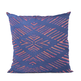 Plutus Blue Hypno Abstract Luxury Throw Pillow (Color: Blue, size: Double sided  12" x 20")