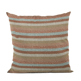 Plutus Brown Tracks Stripe Luxury Throw Pillow (Color: Brown, size: Double sided  16" x 16")