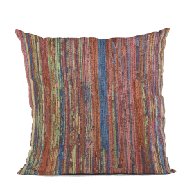 Plutus Multi-Color Red Sea Stripe Luxury Throw Pillow (Color: Multi-Color, size: Double sided  26" x 26")