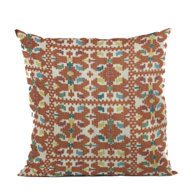 Plutus Multi-Color Morocco Damask Luxury Throw Pillow (Color: Multi-Color, size: Double sided  20" x 20")