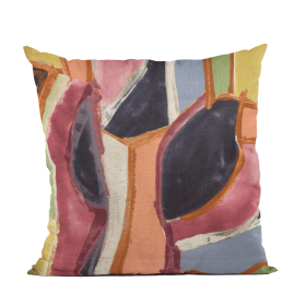 Plutus Multi-Color Modern Art Graphic Print Luxury Throw Pillow (Color: Multi-Color, size: Double sided  16" x 16")