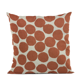 Plutus Red, Beige Tomato Dot Luxury Throw Pillow (Color: Red, Beige, size: Double sided  20" x 30" Queen)