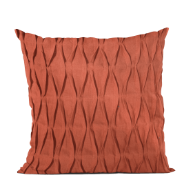 Plutus Red Tucked Solid Color Luxury Throw Pillow (Color: Red, size: Double sided  12" x 20")