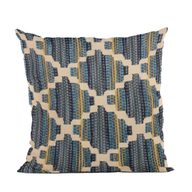 Plutus Blue Lights Diamond Luxury Throw Pillow (Color: Blue, size: Double sided  22" x 22")