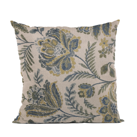 Plutus Blue Amazonian Floral Luxury Throw Pillow (Color: Blue, size: Double sided  20" x 26" Standard)