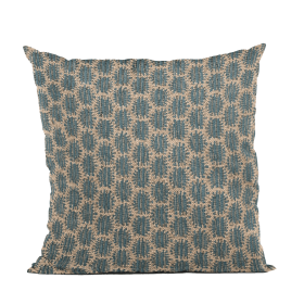 Plutus Blue Eyelashes Dot Luxury Throw Pillow (Color: Blue, size: Double sided  22" x 22")