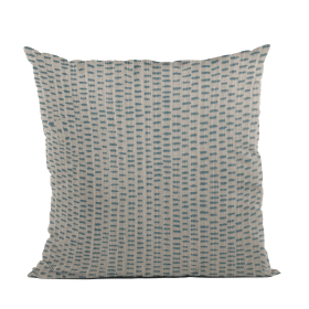 Plutus Blue Punctuation Dot Luxury Throw Pillow (Color: Blue, size: Double sided  16" x 16")