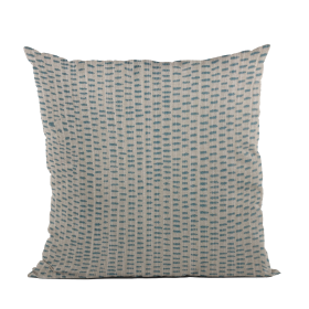 Plutus Blue Punctuation Dot Luxury Throw Pillow (Color: Blue, size: Double sided  18" x 18")