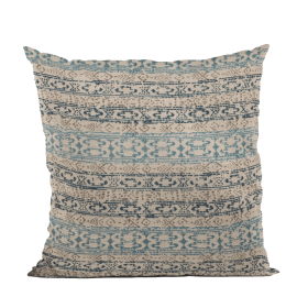 Plutus Blue Mayan Stripe Luxury Throw Pillow (Color: Blue, size: Double sided  22" x 22")