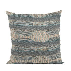 Plutus Blue Lake Stripe Luxury Throw Pillow (Color: Blue, size: Double sided  22" x 22")