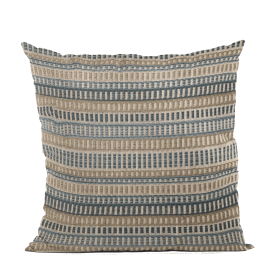 Plutus Blue Strings Stripe Luxury Throw Pillow (Color: Blue, size: Double sided  26" x 26")