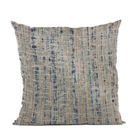 Plutus Blue Mixed Stripe Luxury Throw Pillow (Color: Blue, size: Double sided  12" x 20")