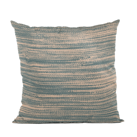 Plutus Blue Shower Stripe Luxury Throw Pillow (Color: Blue, size: Double sided  22" x 22")