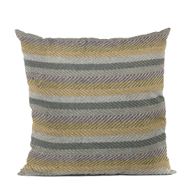 Plutus Blue Tracks Stripe Luxury Throw Pillow (Color: Blue, size: Double sided  24" x 24")