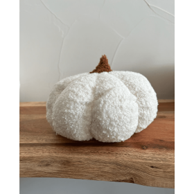 Pumpkin Fall Boucle Pillows, Full Pillow (Color: White, size: small)